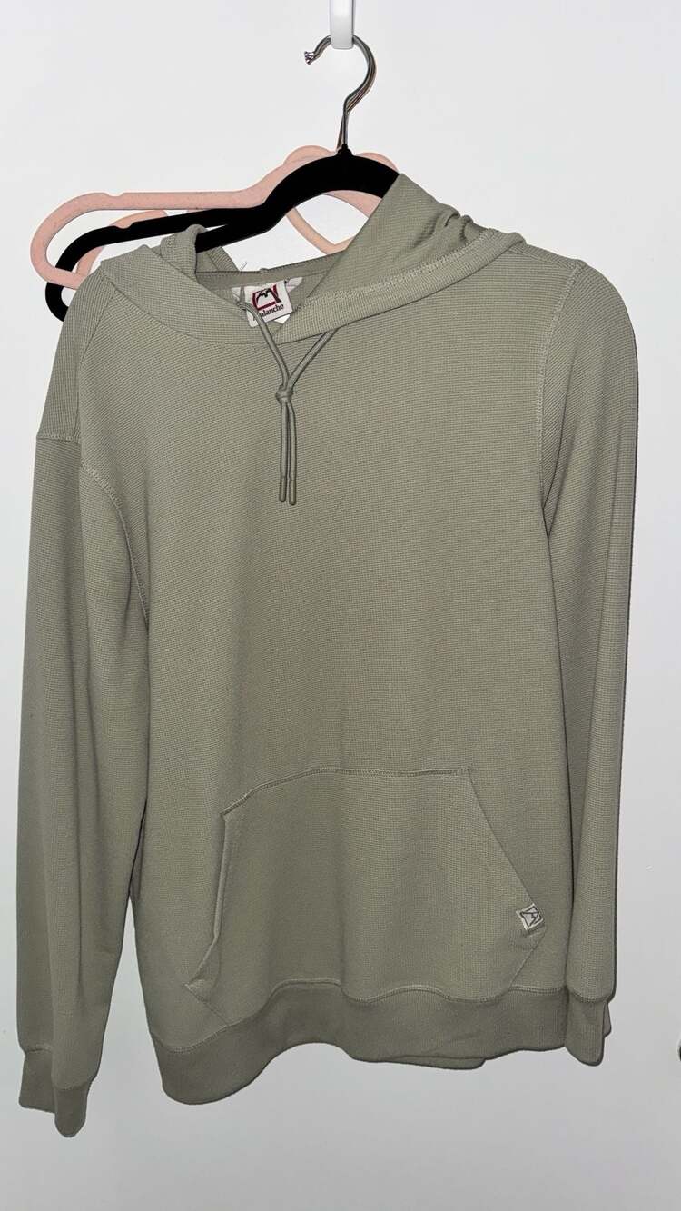 Avalanche Hoodie Size M Sage Green Waffle Knit